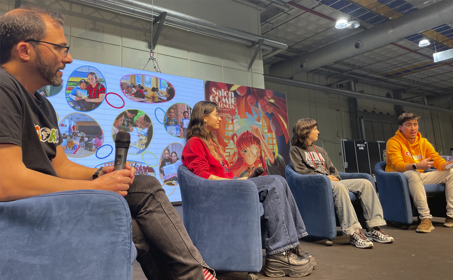 La presentación de Tattoo y el momento en el que el escritor y las ilustradoras hablan sobre el proceso creativo